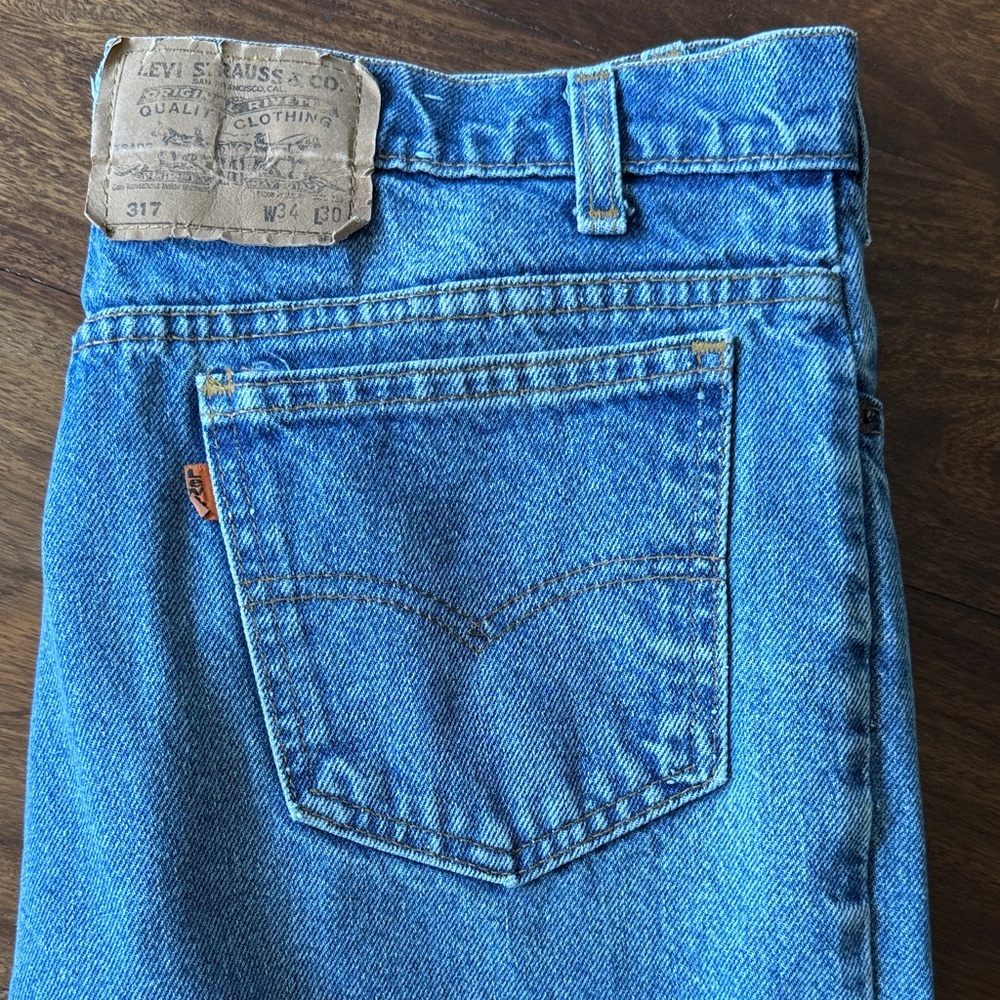 Levi’s 317 Relaxed Jeans 34×30 – Orange Tab Made in USA Vintage - Picture 2 of 16